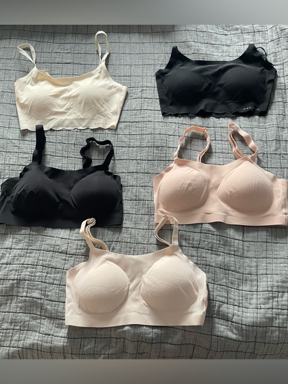 Halston Heritage Bras in Black, Blush, and Ivory